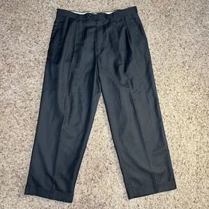 Louis Raphael Black Pinstripe Dress Pants 36/29